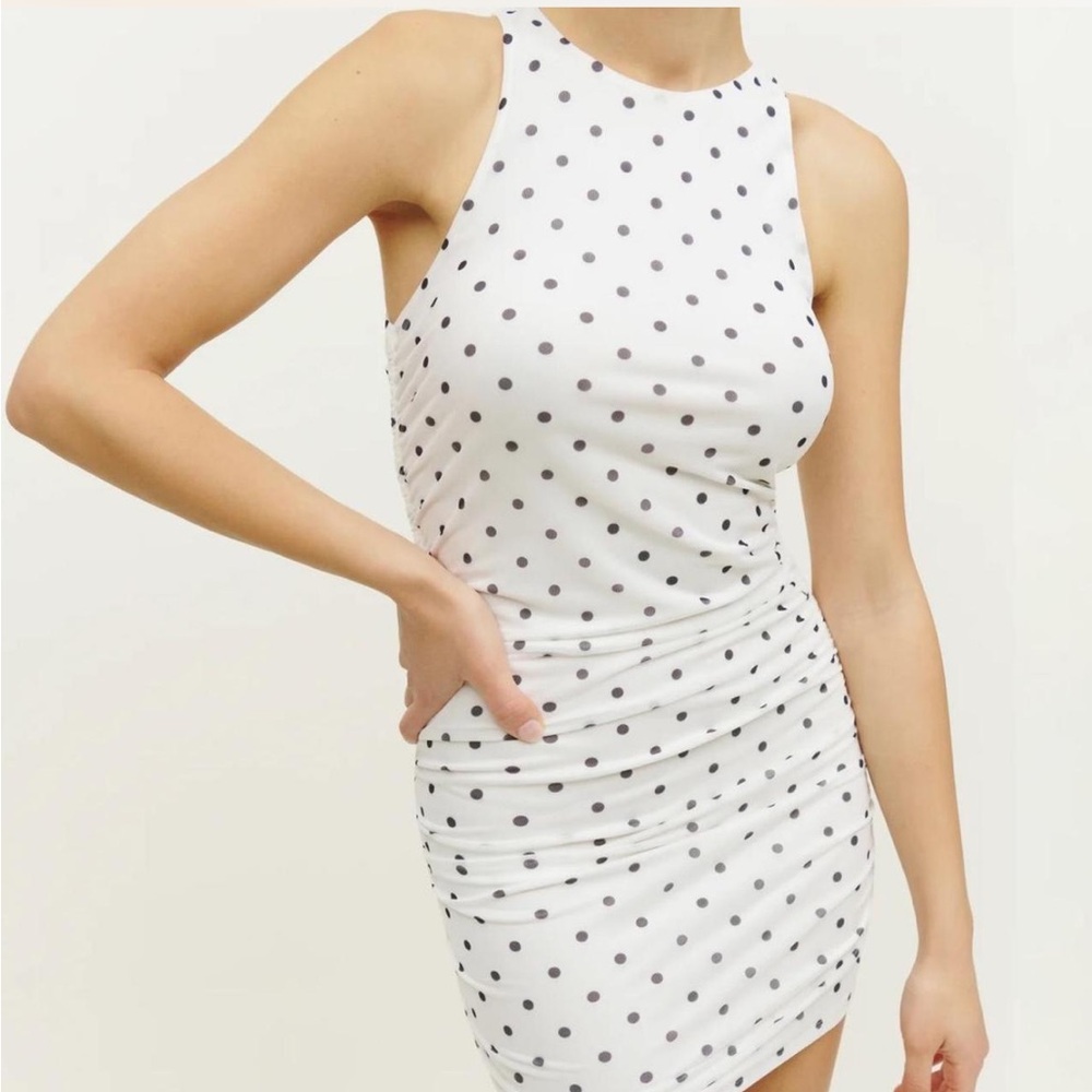 Reformation Polkadot mini dress